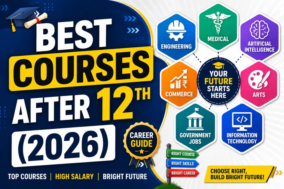Best Courses After 12th career guide for Science Commerce and Arts students